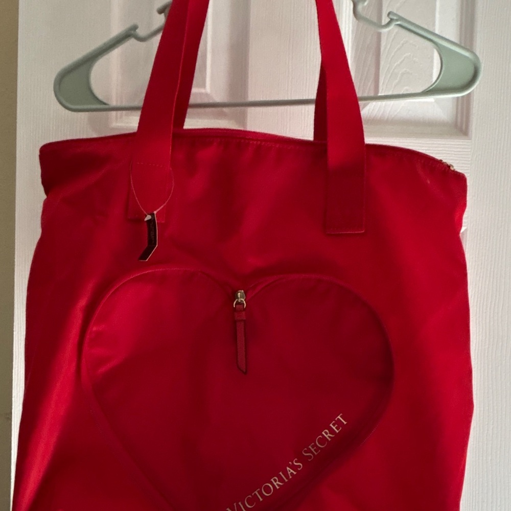 Victoria's Secret Bold Red Heart Tote